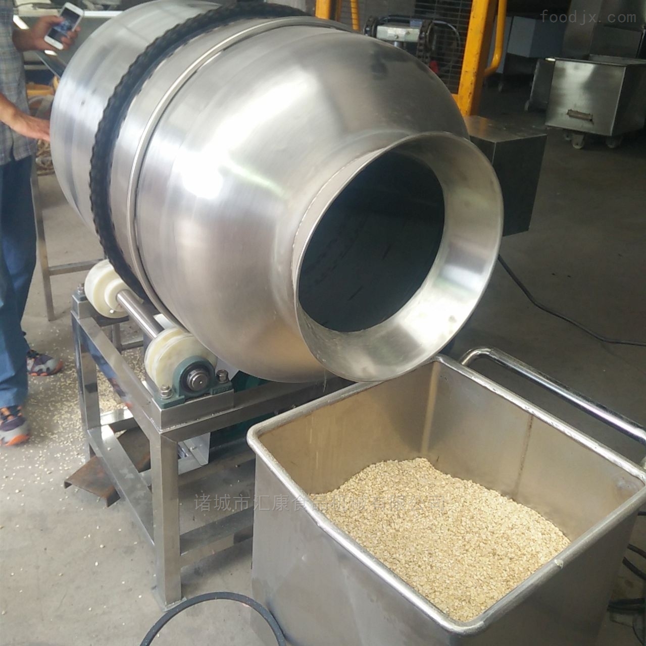 多功能滚筒式拌料机,海鲜调味料搅拌机-食品机械设备网